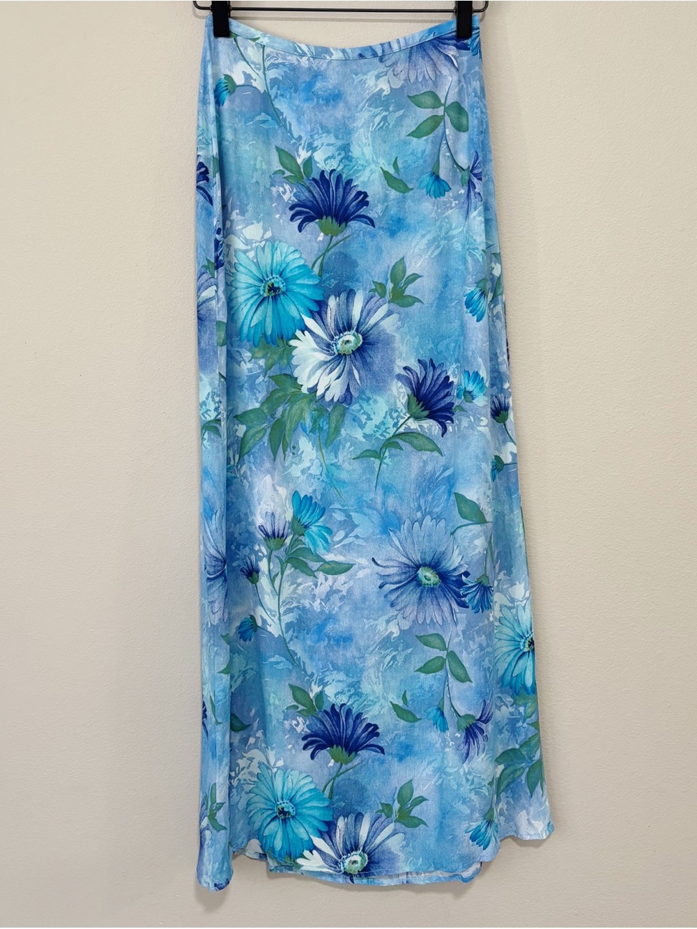 Vintage 90’s Express Size 3/4 Blue Floral Maxi Skirt